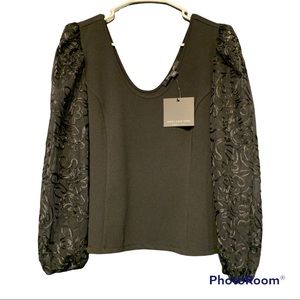 ✨ 50% Off Flash Sale ✨ Detailed, Sheer Long Sleeve Marc New York Blouse